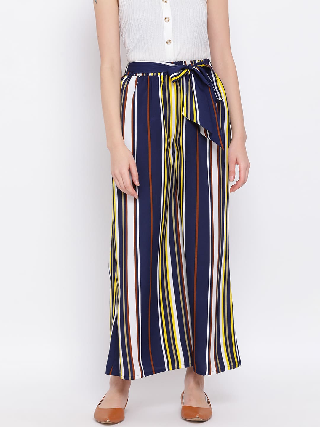 ,Blue Palazzo,Blue Stripes Palazzo