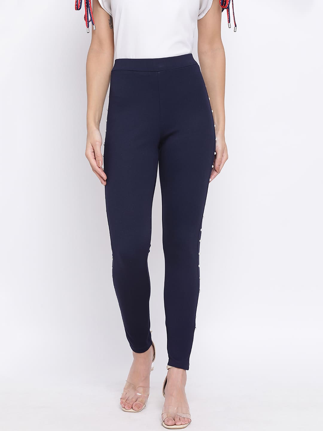 ,Blue Jeggings,Blue Solid Jeggings
