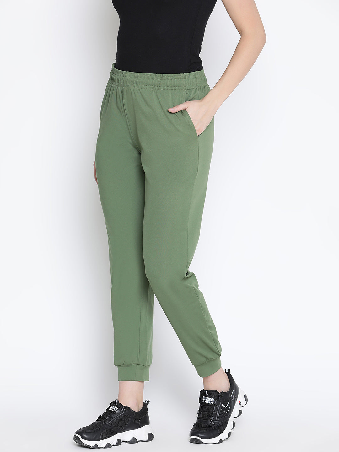 Ankle Length,Green Trouser,Ankle Length Trouser,Green Solid Trouser