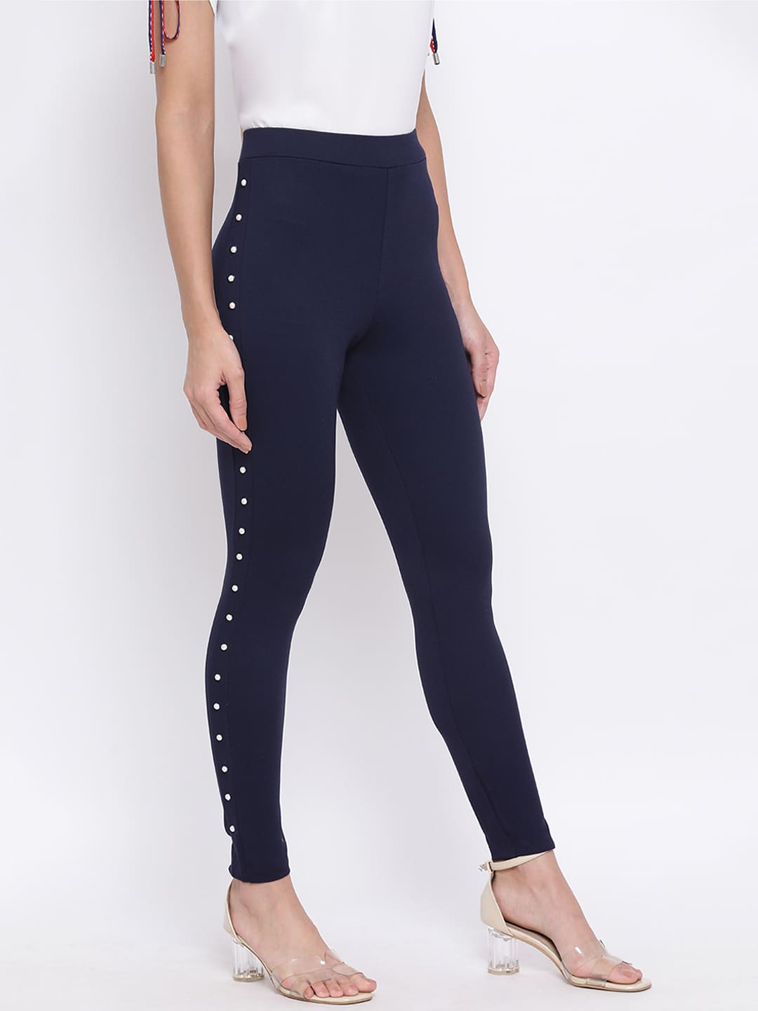 ,Blue Jeggings,Blue Solid Jeggings