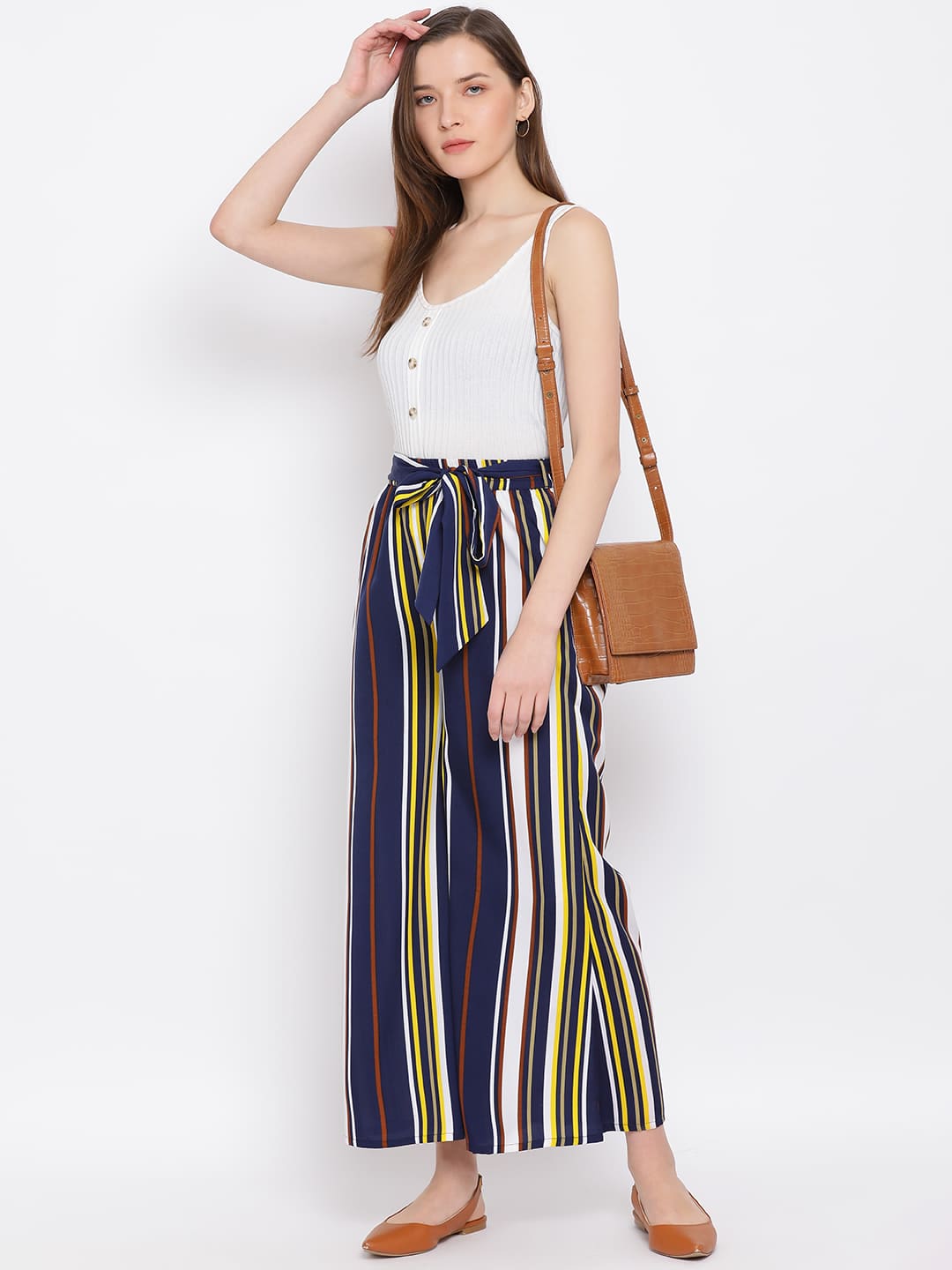 ,Blue Palazzo,Blue Stripes Palazzo