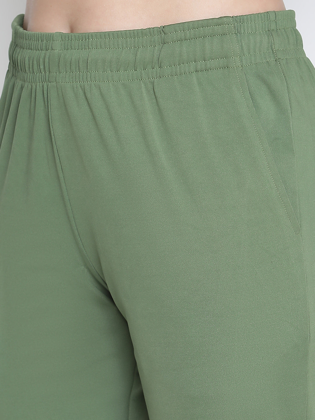 Ankle Length,Green Trouser,Ankle Length Trouser,Green Solid Trouser
