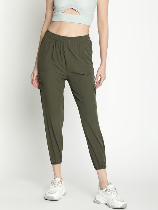 Above Ankle,Green Trouser,Above Ankle Trouser,Green Solid Trouser