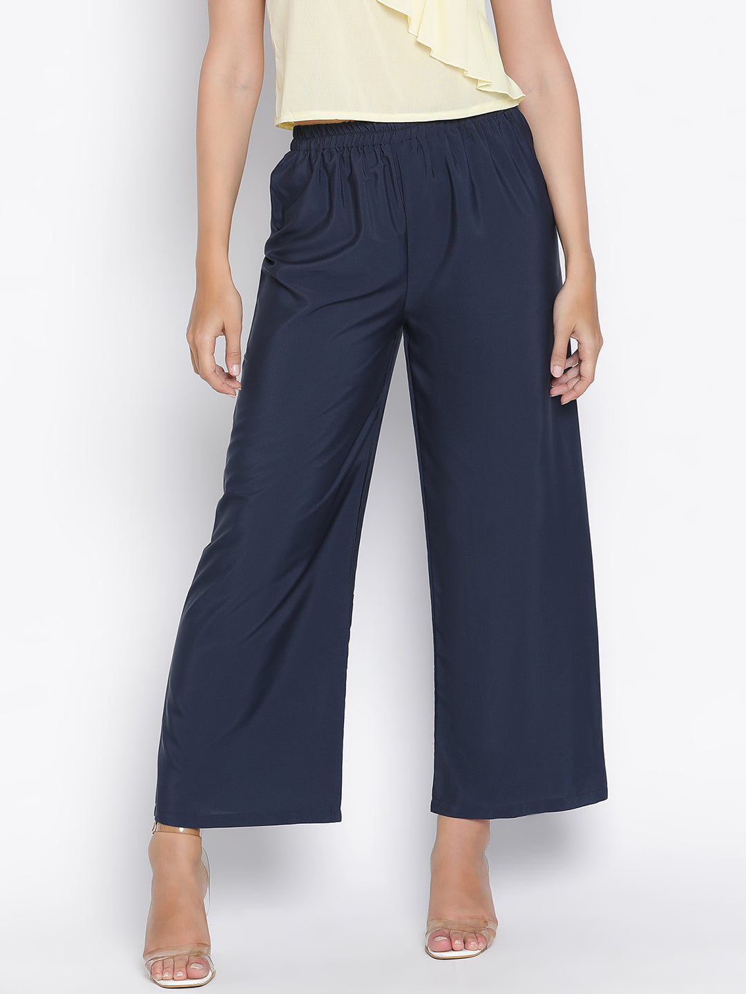 Ankle Length,Blue Trouser,Ankle Length Trouser,Blue Solid Trouser