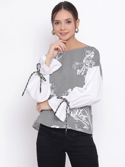 Regular,Multicolor Top,Regular Top,Round Neck Top,Full Sleeves Top,Multi Printed Top