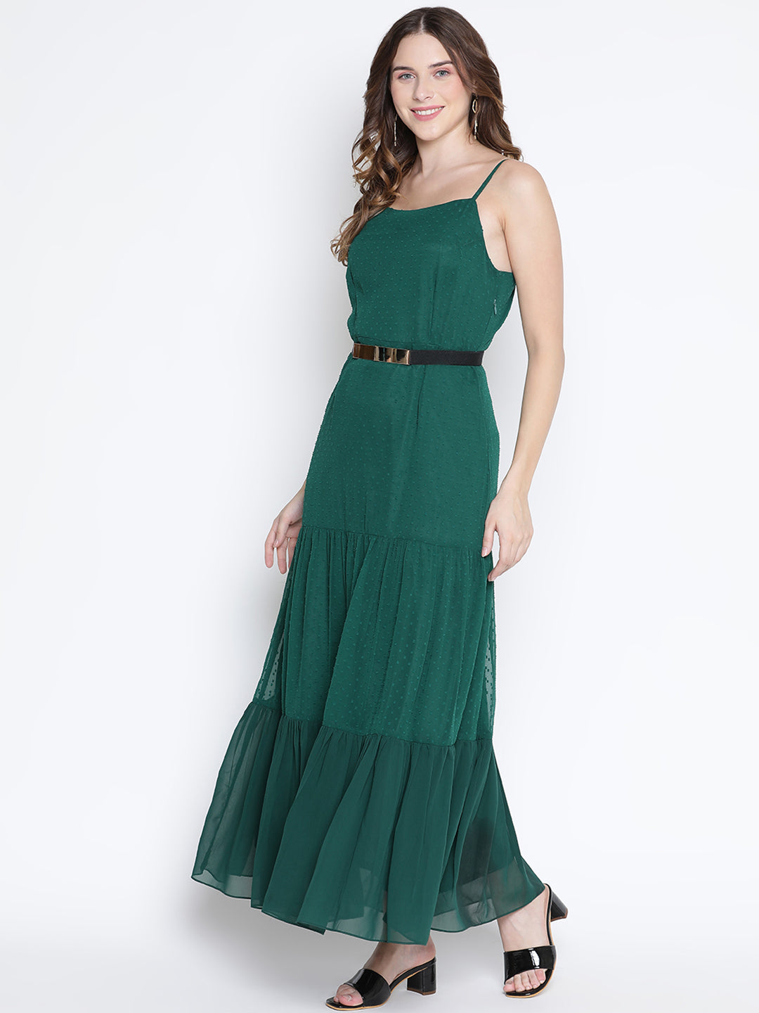 Maxi,Green Dress,Maxi Dress,Off Shoulder Dress,Sleeveless Dress,Green Solid Dress