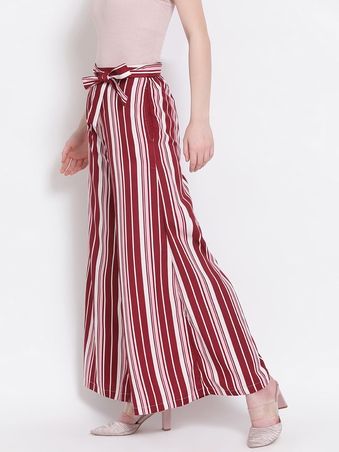 Red Palazzo,Red Striped Palazzo