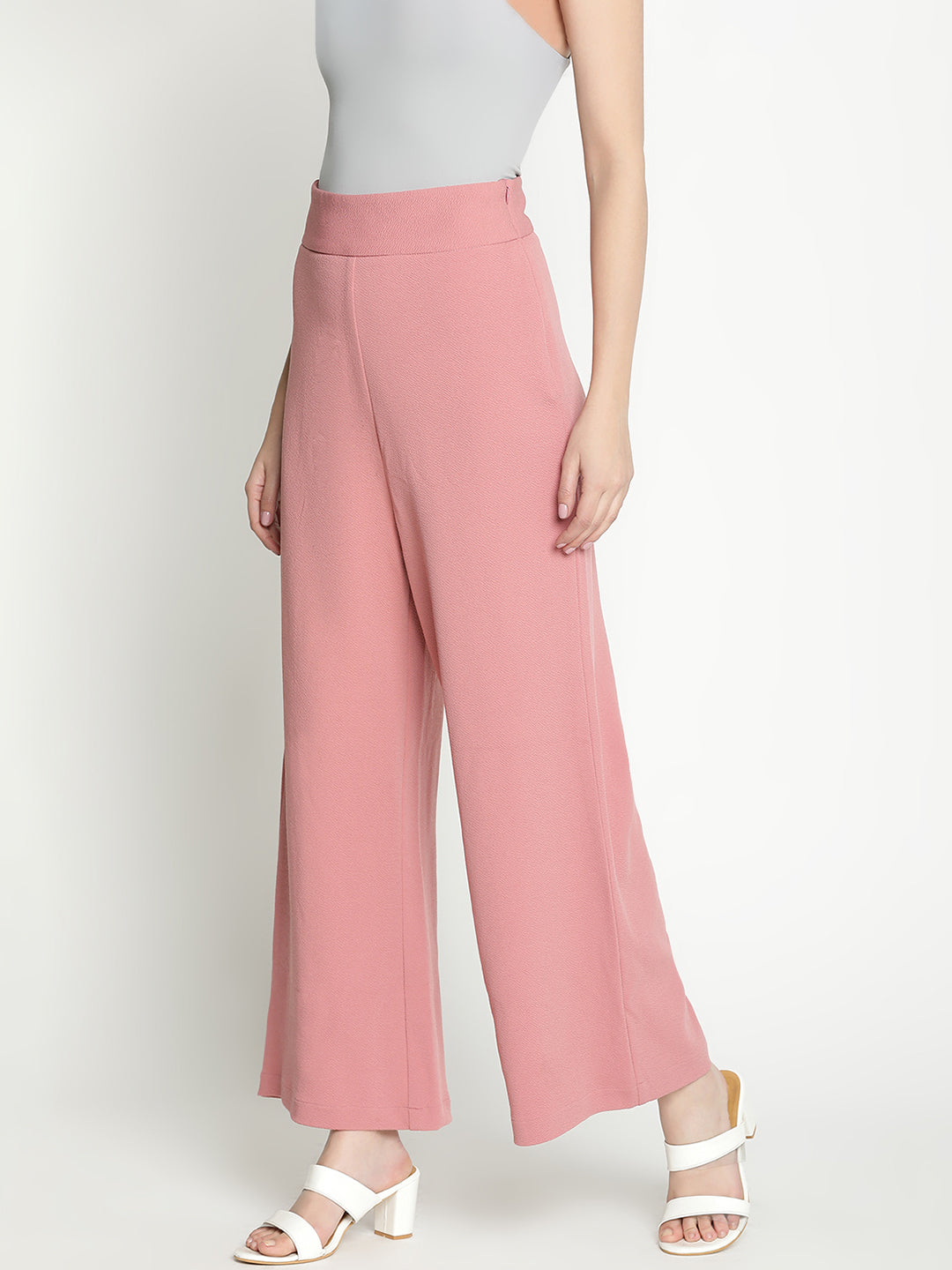 Ankle Length,Pink Trouser,Ankle Length Trouser,Pink Solid Trouser