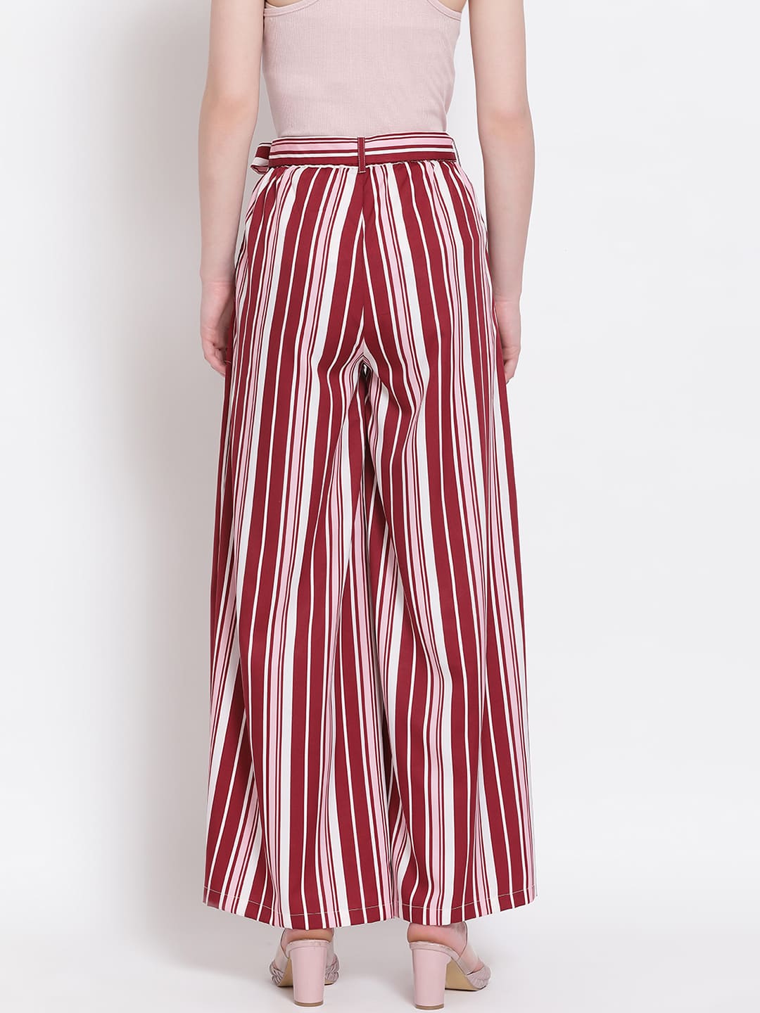 Red Palazzo,Red Striped Palazzo