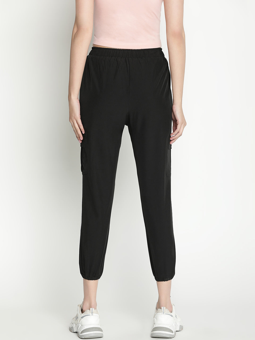 Above Ankle,Black Trouser,Above Ankle Trouser,Black Solid Trouser