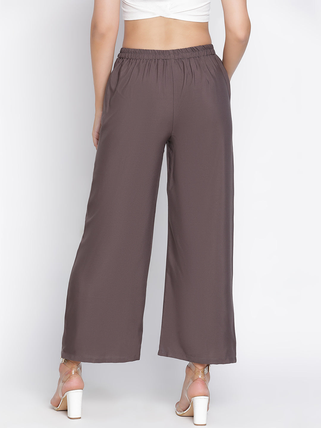 Ankle Length,Brown Trouser,Ankle Length Trouser,Brown Solid Trouser