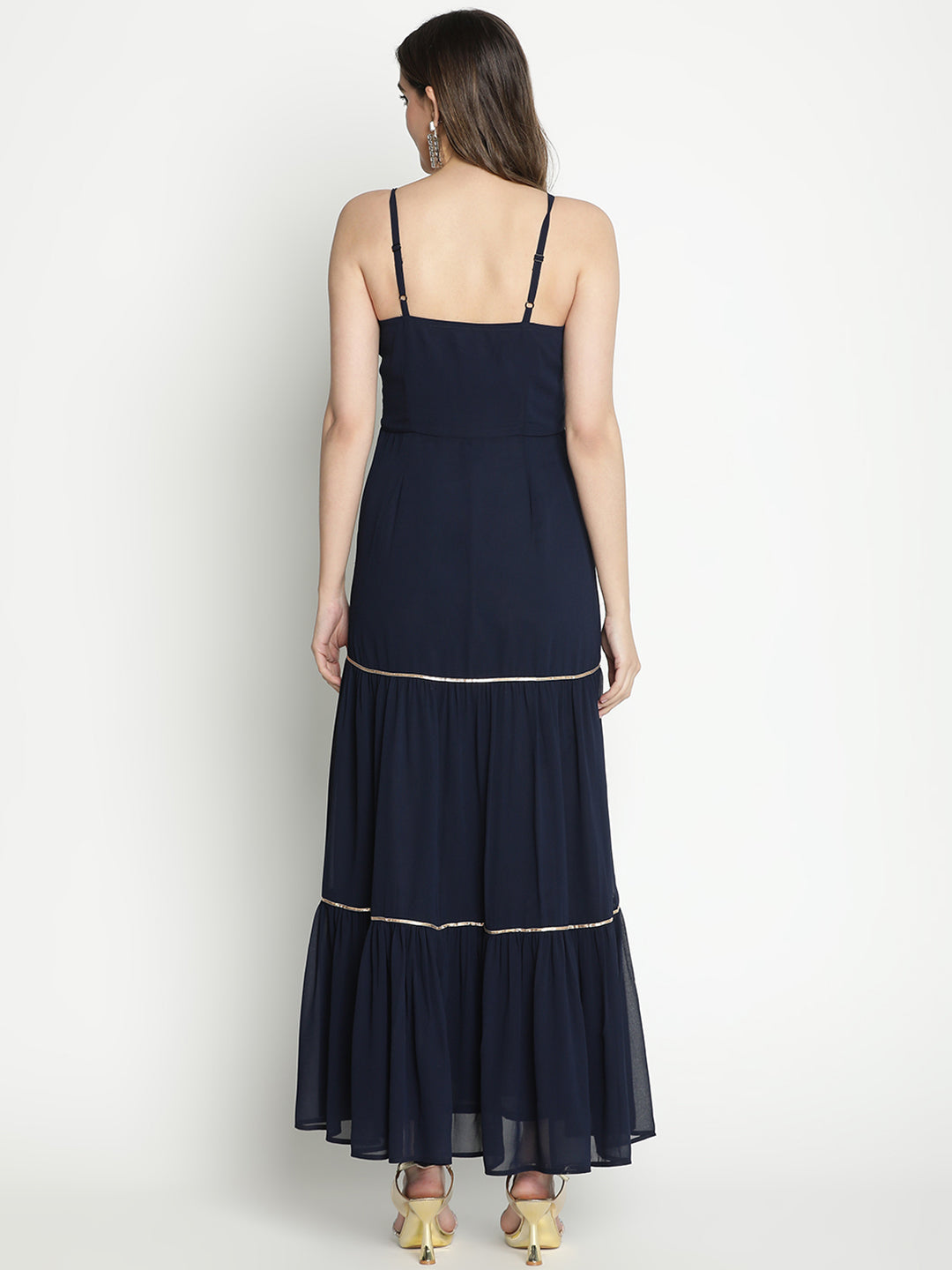 Maxi,Blue Dress,Maxi Dress,Round Neck Dress,Sleeveless Dress,Blue Solid Dress