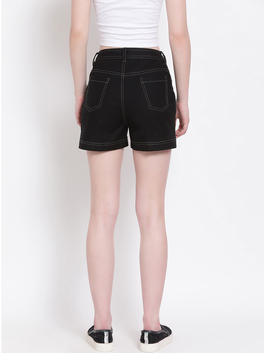 ,Black Shorts,Black Solid Shorts