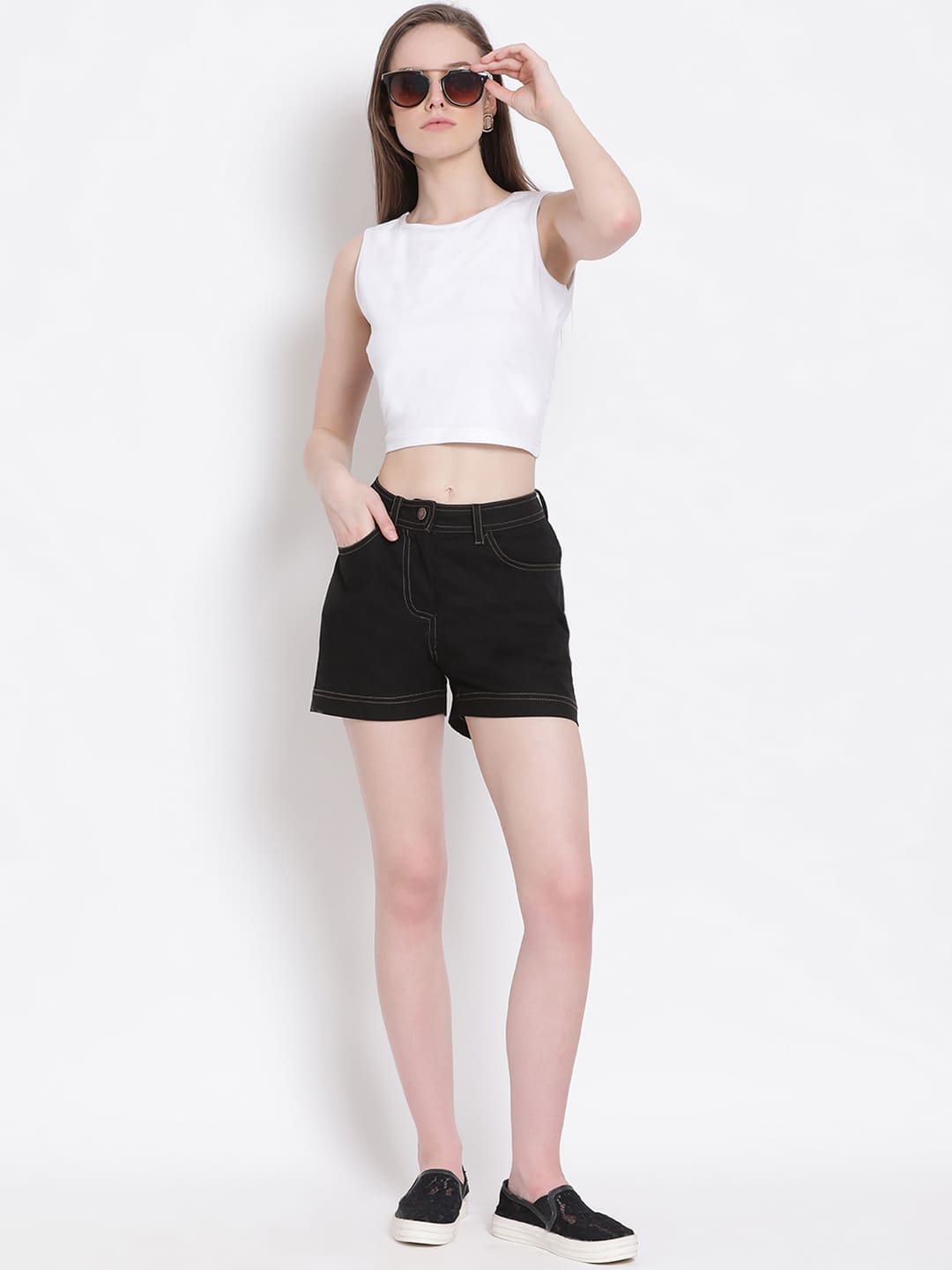 ,Black Shorts,Black Solid Shorts