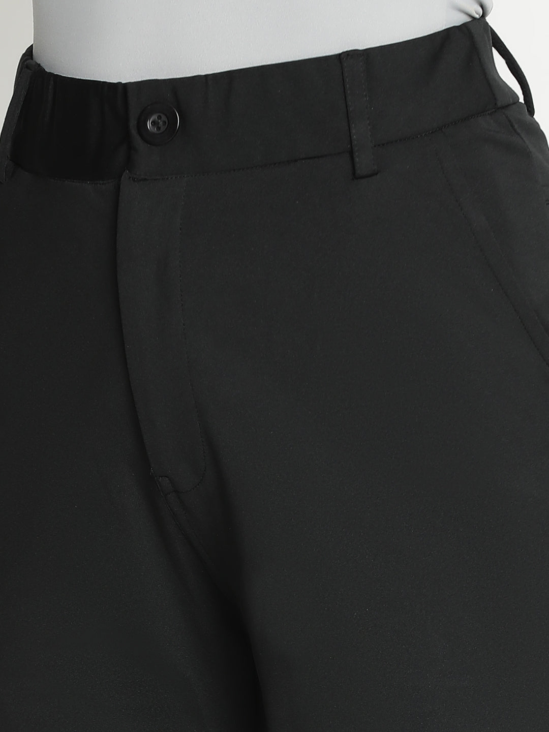 Ankle Length,Black Trouser,Ankle Length Trouser,Black Solid Trouser