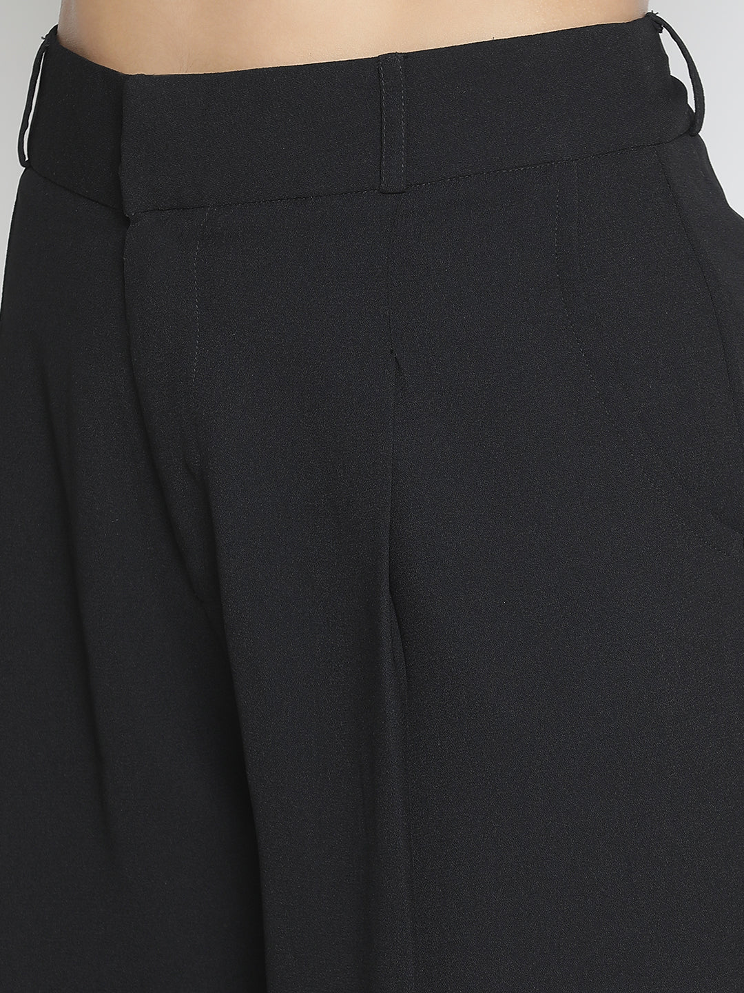 Ankle Length,Black Trouser,Ankle Length Trouser,Black Solid Trouser