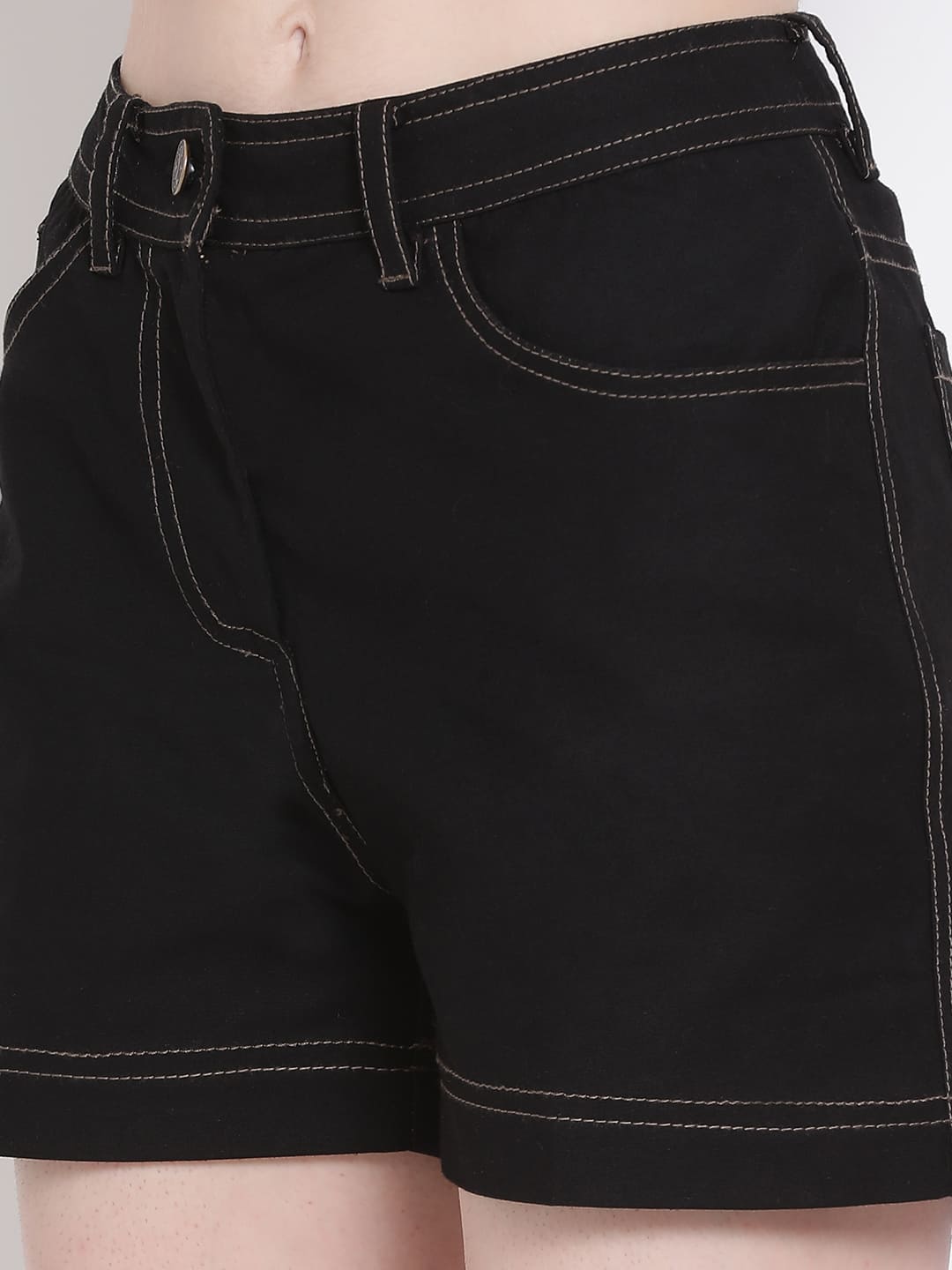 ,Black Shorts,Black Solid Shorts