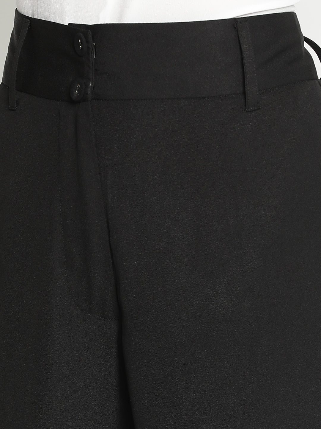 Ankle Length,Black Trouser,Ankle Length Trouser,Black Solid Trouser