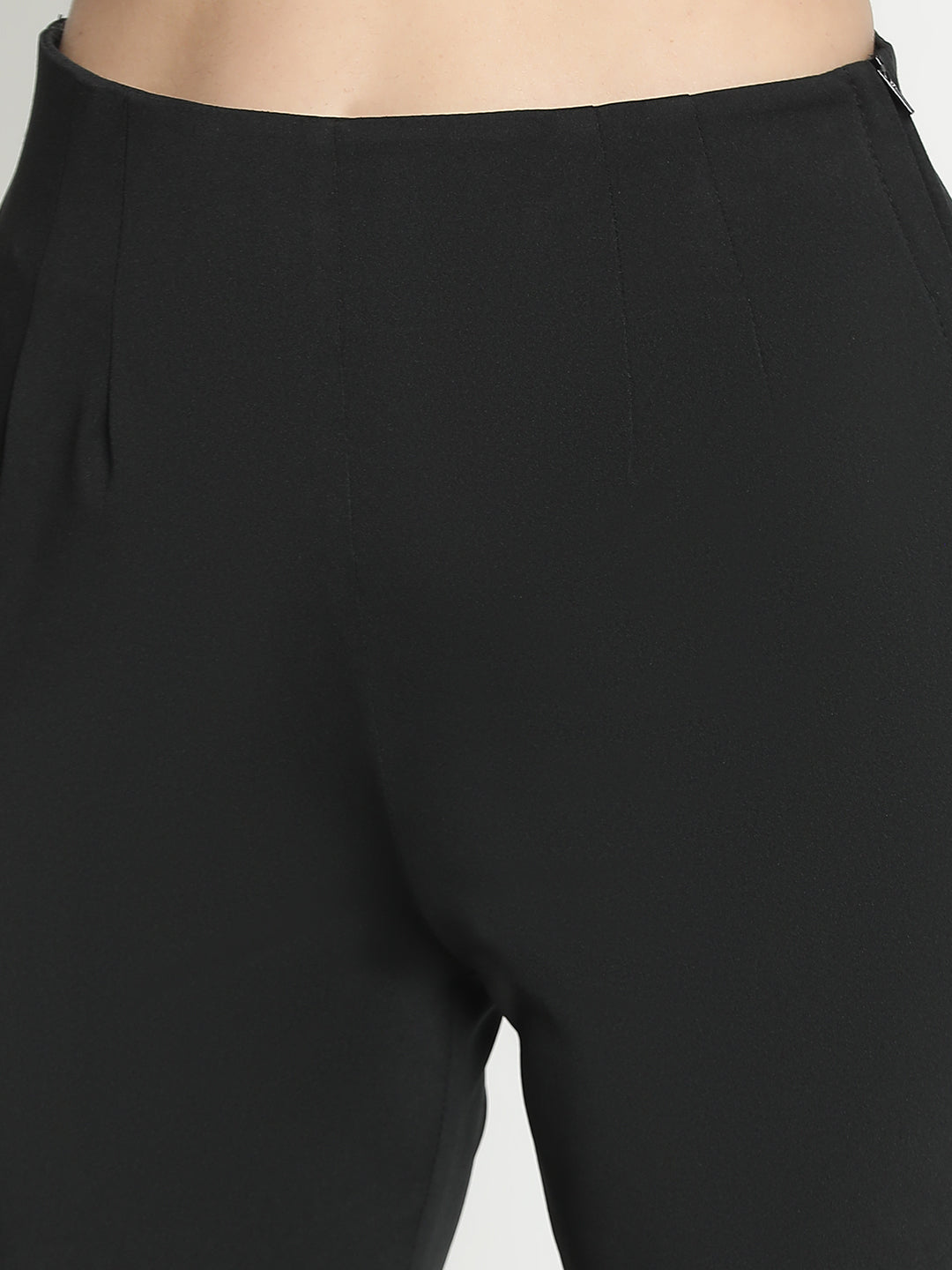 Ankle Length,Black Trouser,Ankle Length Trouser,Black Solid Trouser